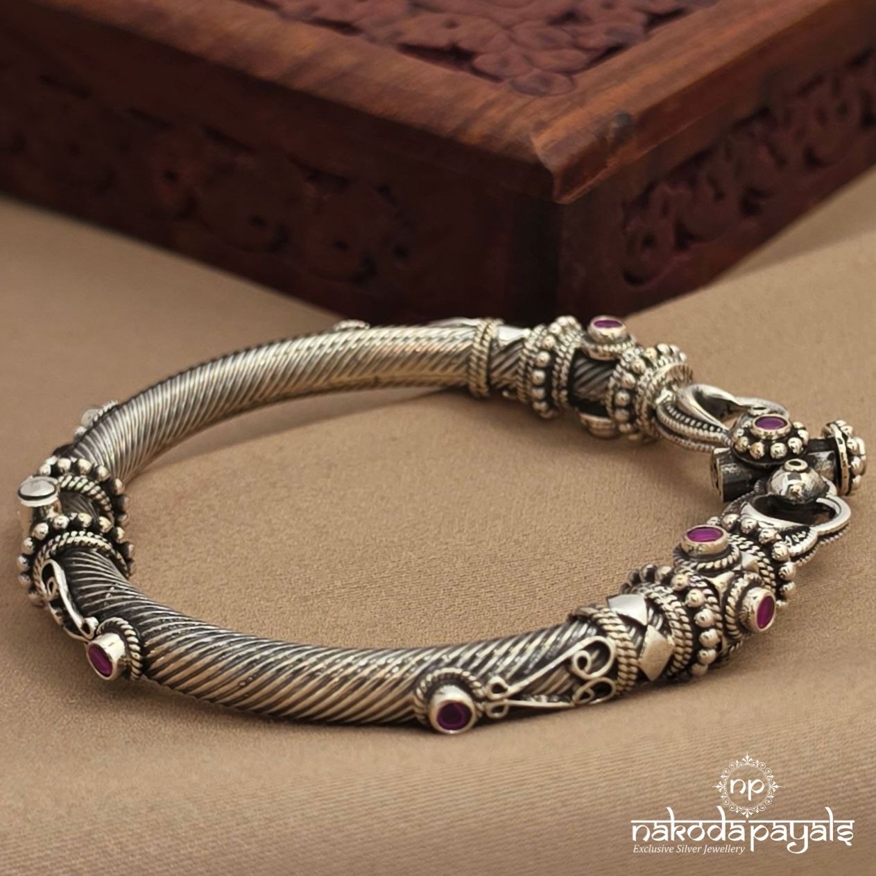 Traditional Pink Floral Kada (K6332)