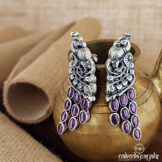 Peacock Floral Earrings (C2030)
