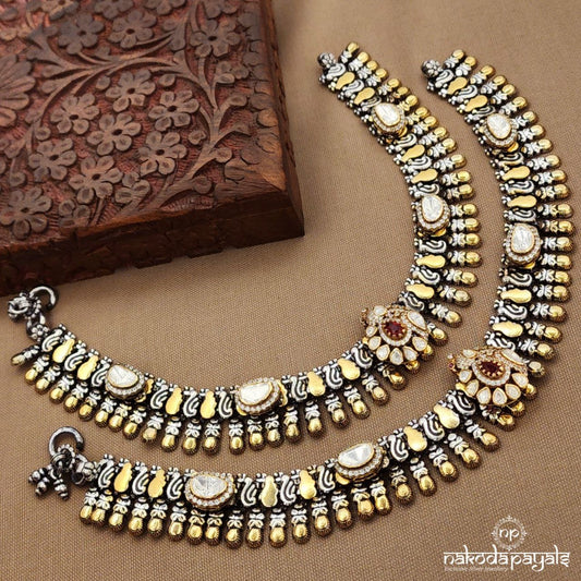 Ruby Peocock Moissanite Anklets (A6772)