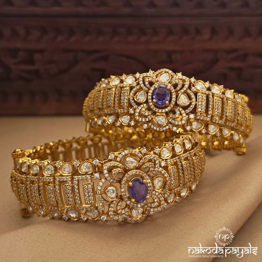 Amethyst CZ Kada Pair (Gk3390)