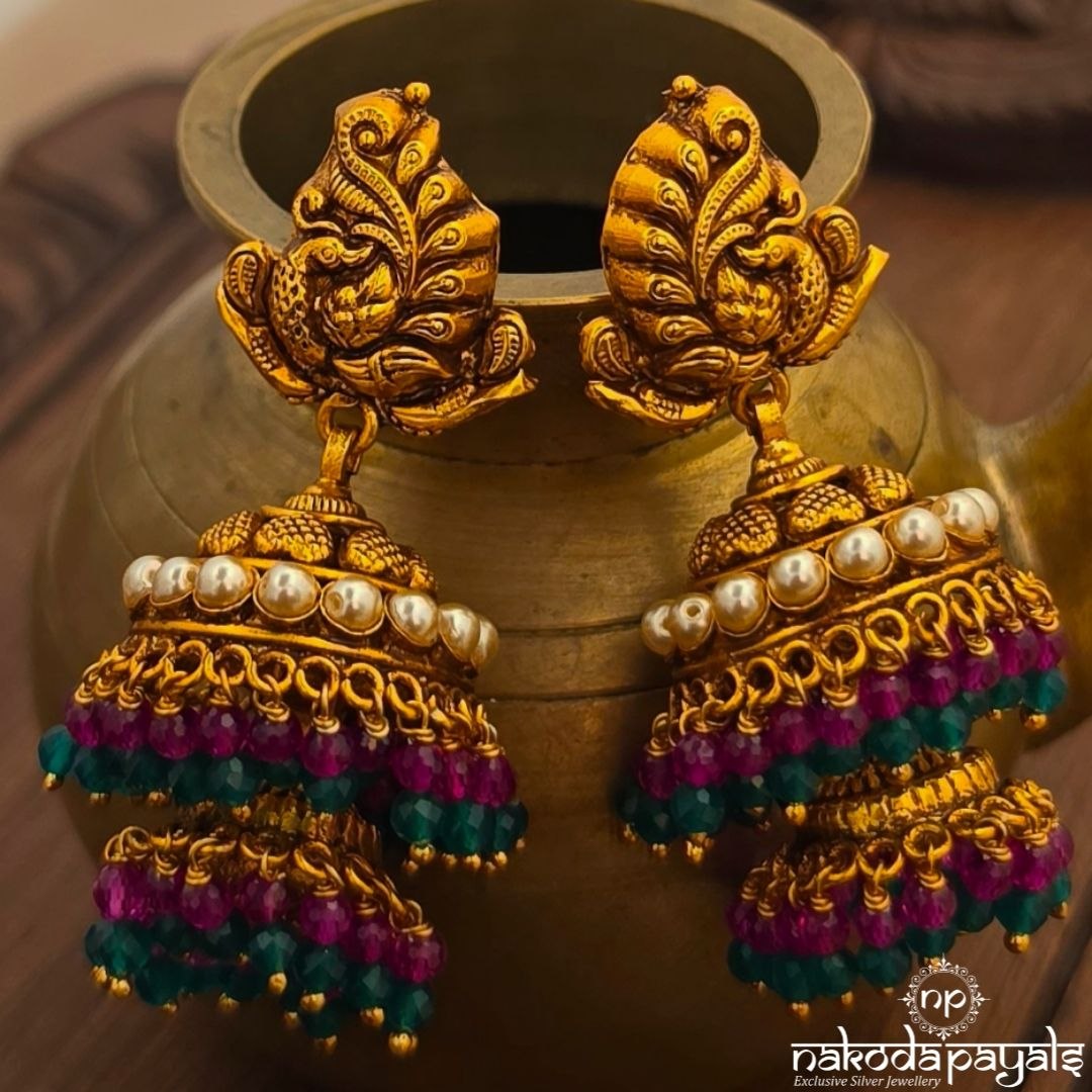 Peacock Kemp Jhumka (Ge11581)