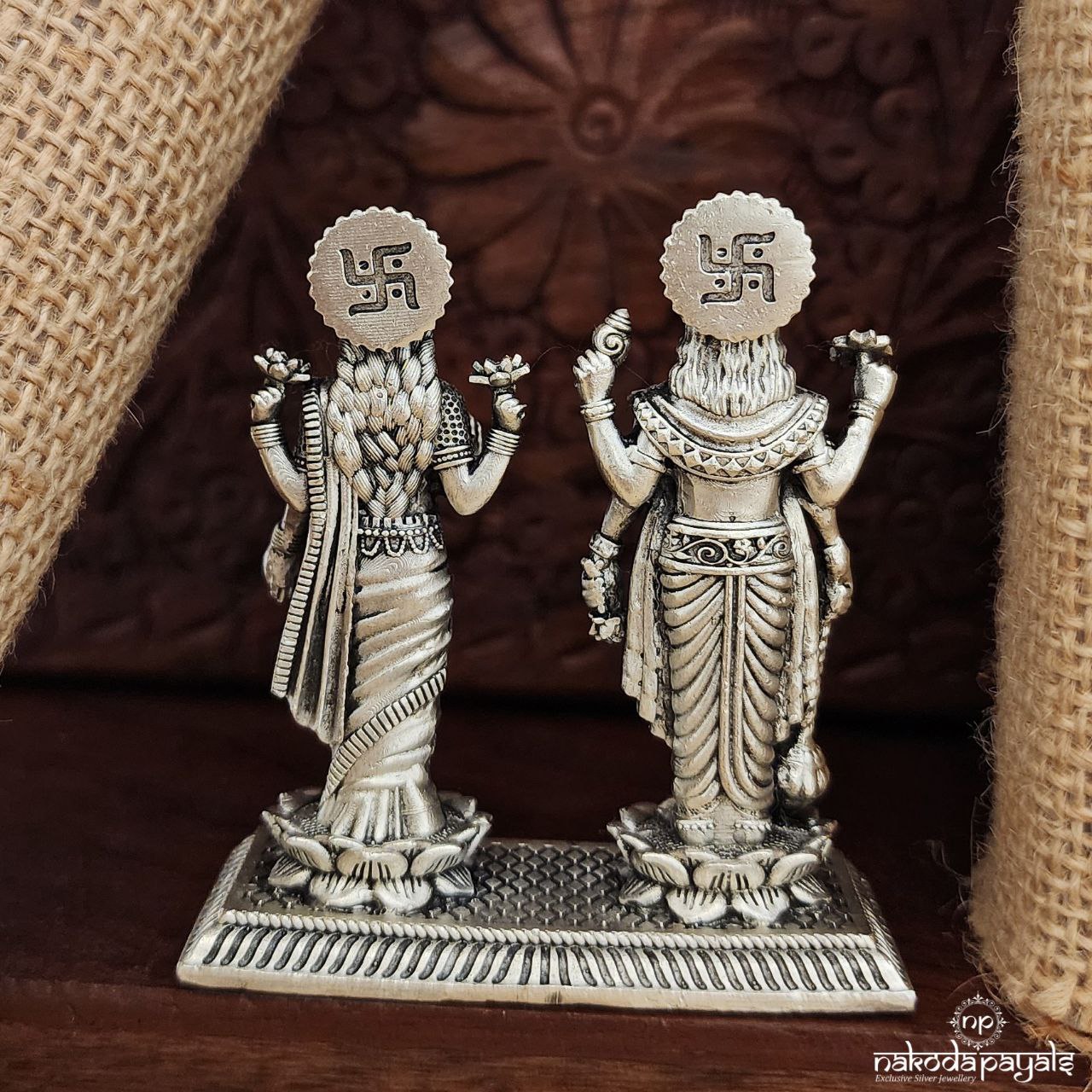 Lotus Vishnu & Lakshmi Idol (Aa1730-31)