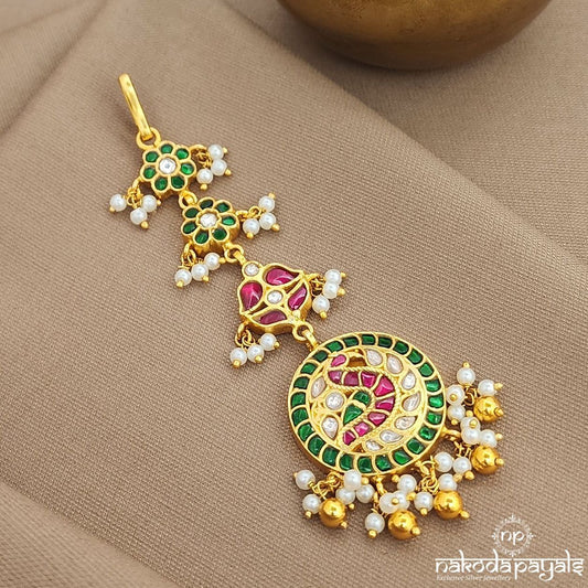 Peacock Kundan Maang Tikka (Gm1088)