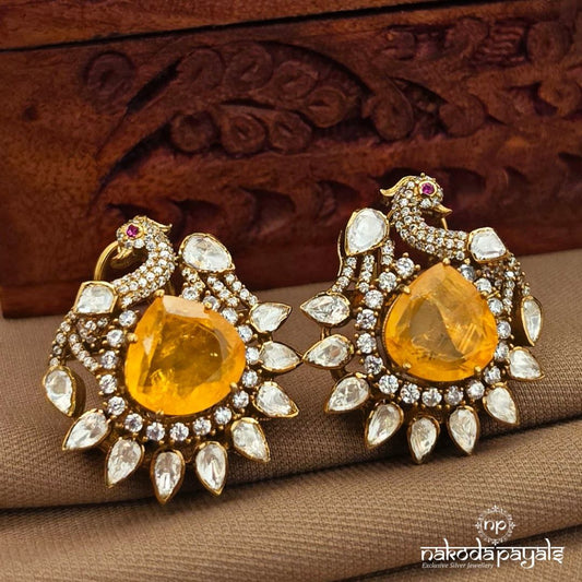 Peacock Yellow Studs (Ge10468)