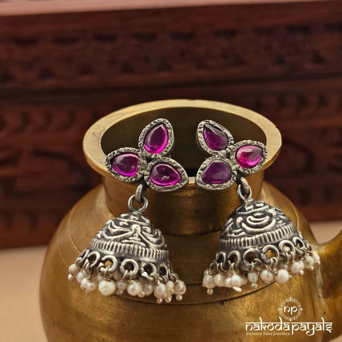 Resplendent Floral Jhumka (J1861)