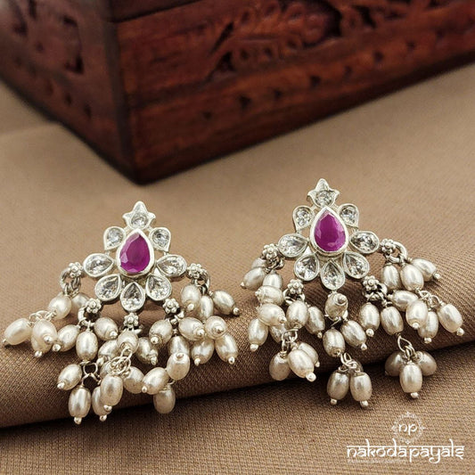 Pearled Pink Studs (S9524)