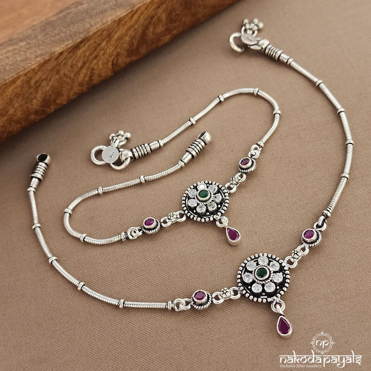 Circlet Green Dot Anklets (A6595)