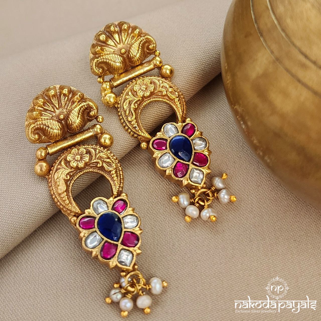 MultiColor Kundan Earring (Ge8945)