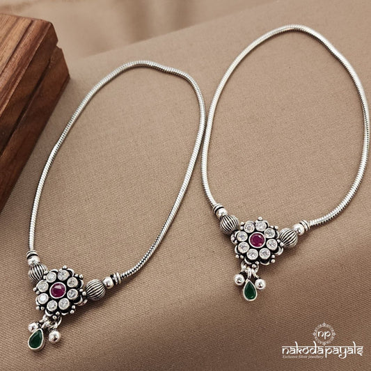 MultiColor Snake Chain Anklets (A6493)