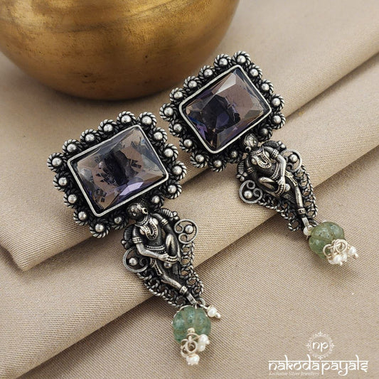 Squarish Amethyst Earrings (C3311)