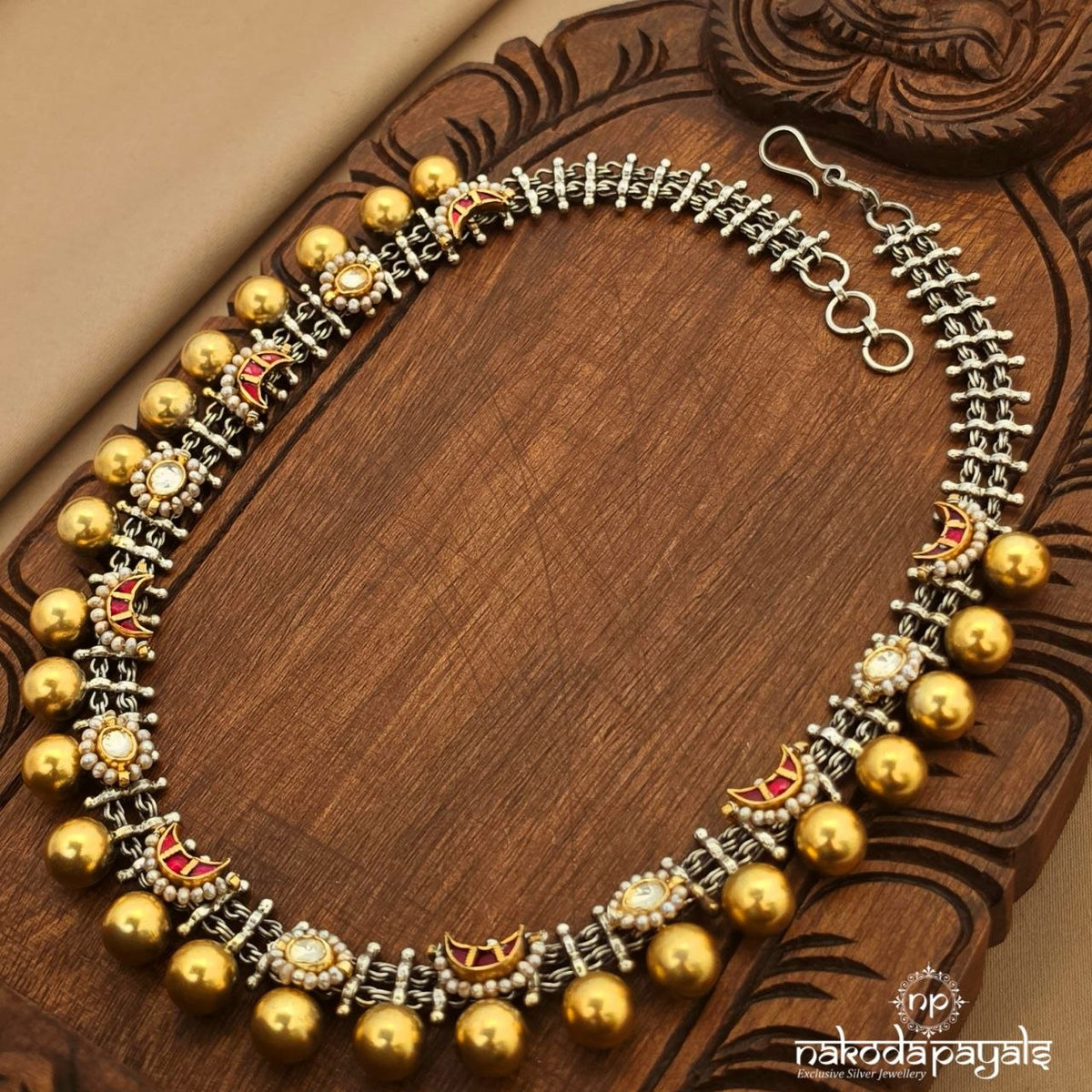 Kundan Ball Drop Neckpiece (N12201)