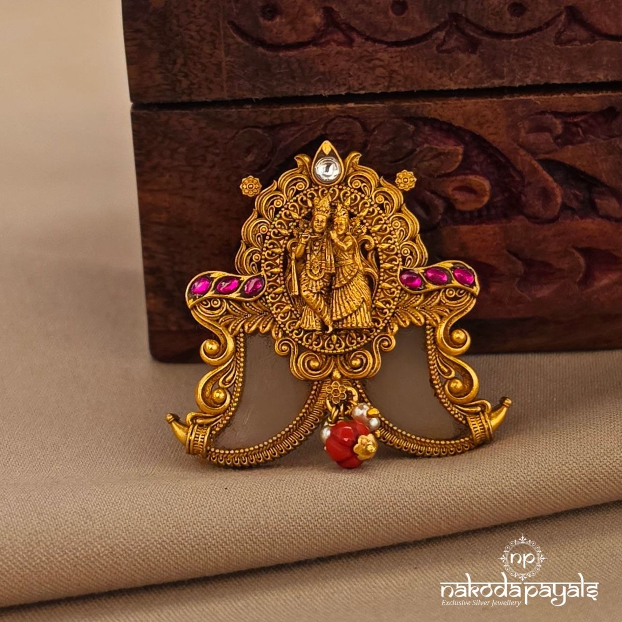 Radhakrishnan Coral Puligoru Pendant (Gp2594)