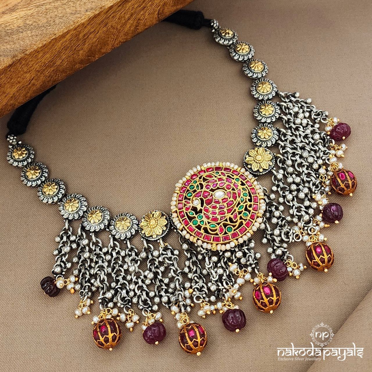 Kundan Ball Drop Neckpiece (N11113)