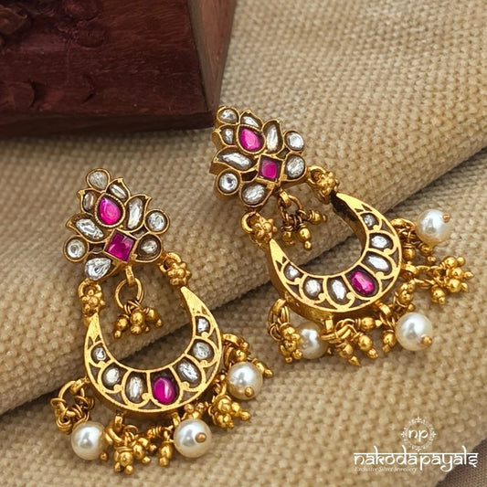 Pearl Drop Chandbali (Ge11078)