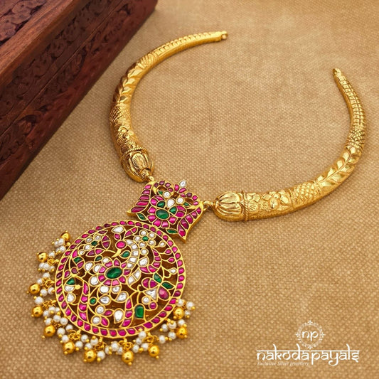 Peacock Kundan Hasli (Gn10565)