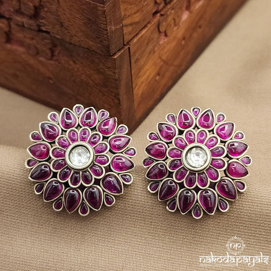 Pinkish Floral Studs (S3715)