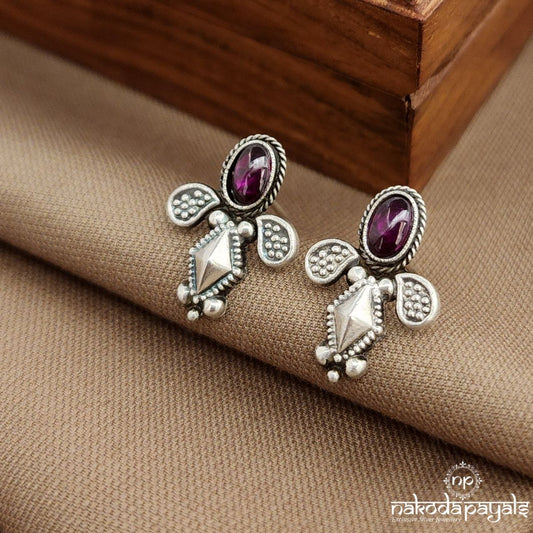 Oval Pink Studs (S3879)