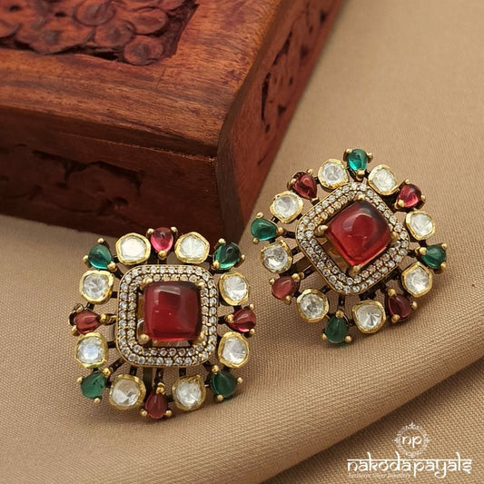 Eye – Catching Squarish Studs (Ge10649)