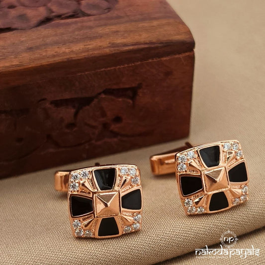 Black Rose Gold Cufflinks (CF0227)