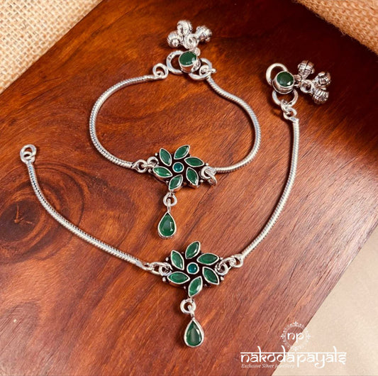 Pretty Green Baby Anklets (Ka9273)