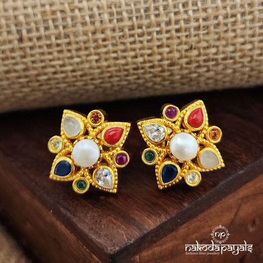 Pearled Navarathana Studs(Ge9318)