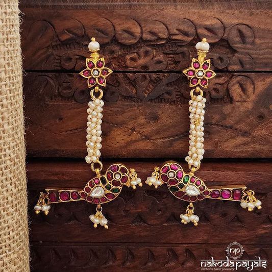 Unique Pearled Kundan Earrings (Ge9927)