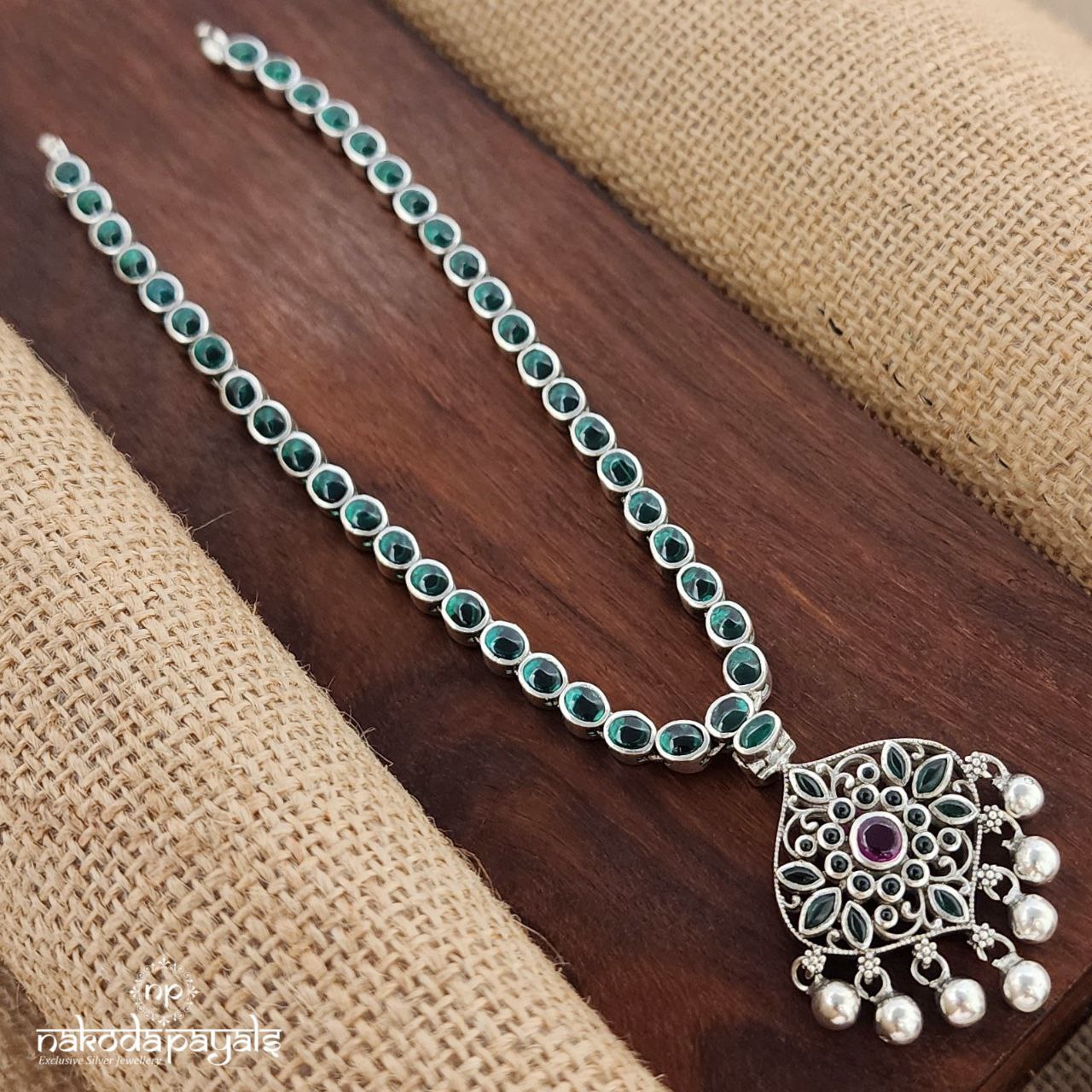 Reversible Pink & Green Neckpiece (N10708)