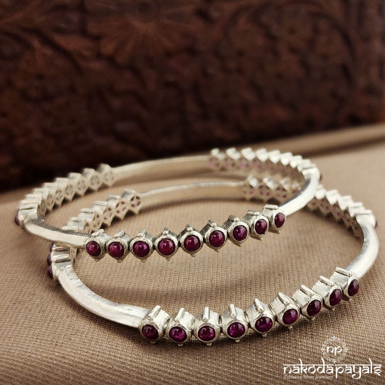 Red Dotted Bangles (K6228-29)