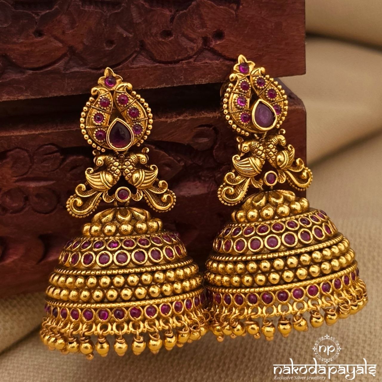 Exquisite Peacock Jhumka (Ge11096)