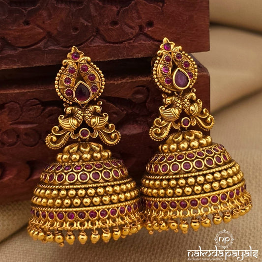Exquisite Peacock Jhumka (Ge11096)