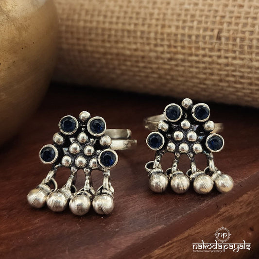 Blue Ball Drop Toerings (T4550)