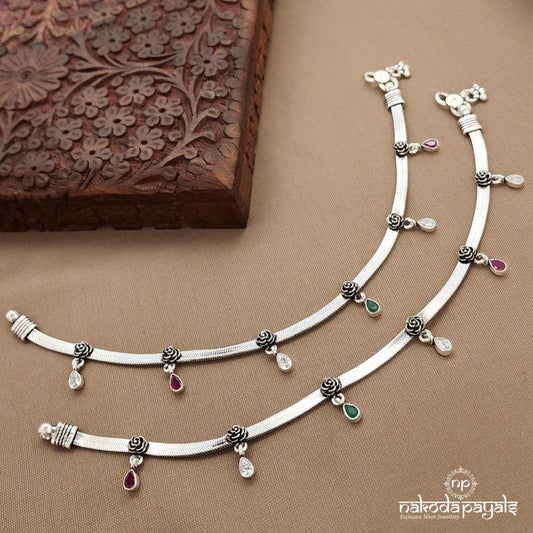 MultiColor Drops Anklets (A6816)