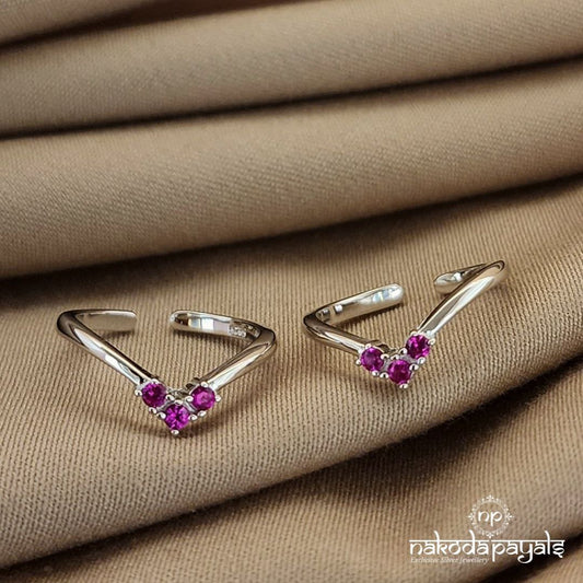 V Pink Toerings (T4365)