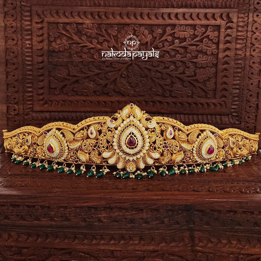 CZ Glorious Daab Green Drop With Belt (D0241)