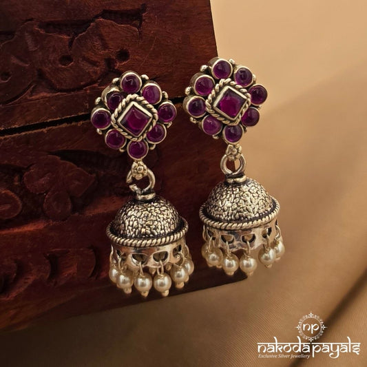 Squarish Pink Jhumka (J1727)