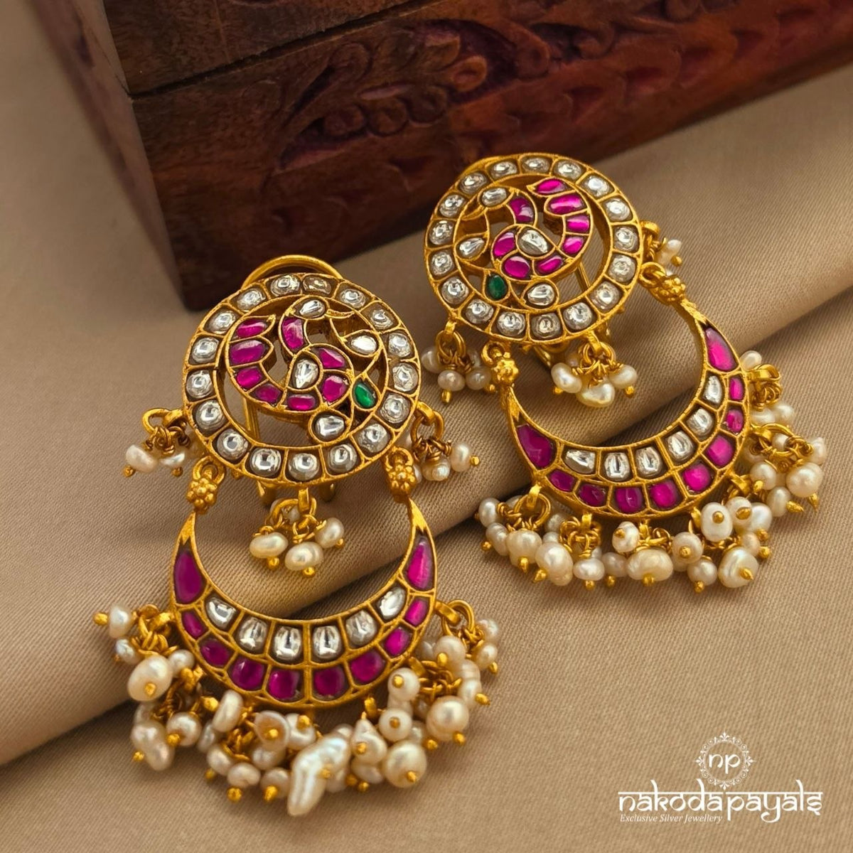 Circular Peacock Chandbali (Ge11461)