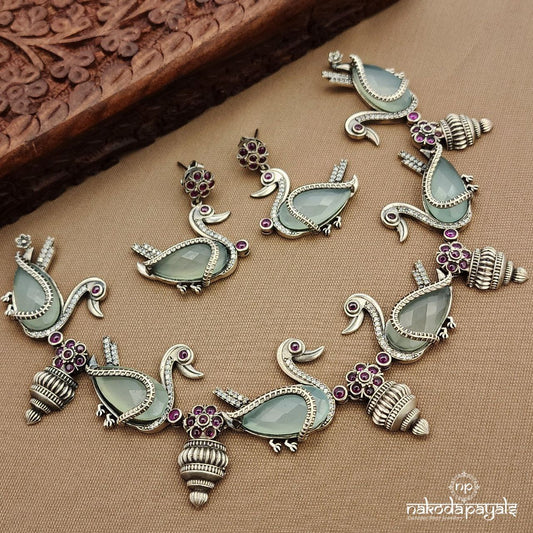 Swam Kalasha Neckpiece With Earrings (N11176)