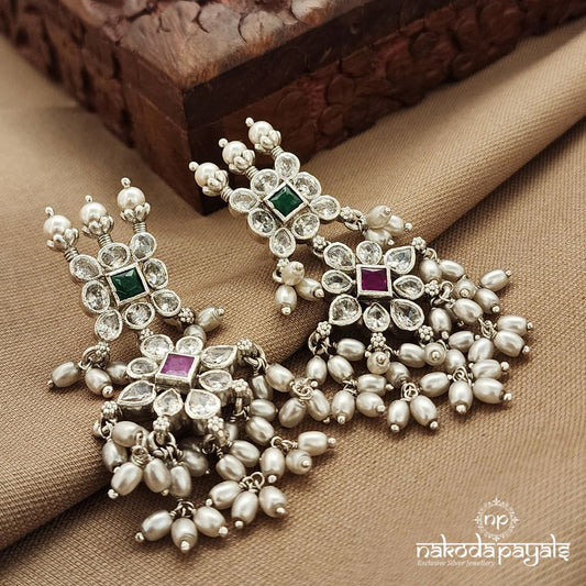 Squarish Green Earrings (C3839)