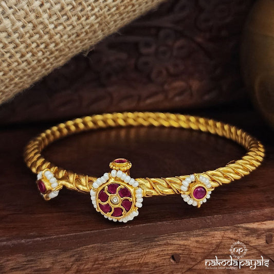 Pink Kundan Screw Kada (Gk2931)