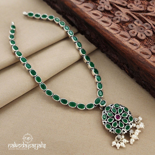 Green & Navaratna Reversible Neckpiece (N10732)