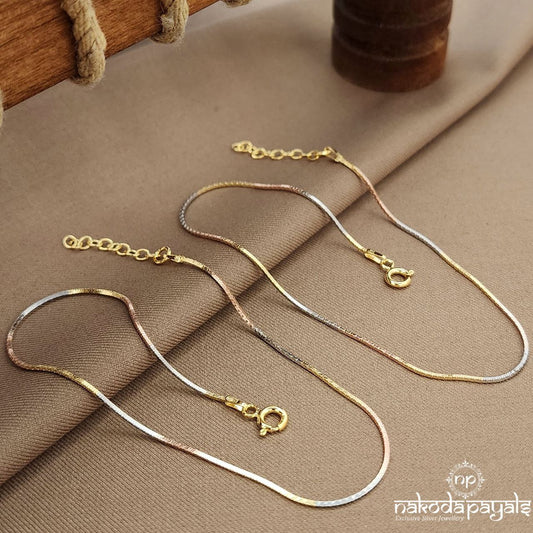 Elegant TrioColor Anklet (A6652)