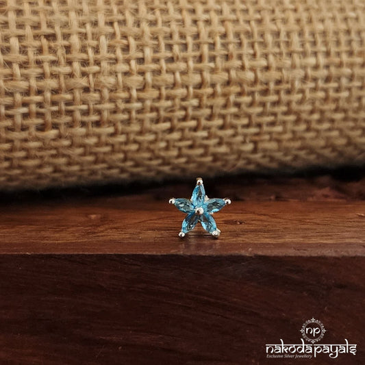 Flower Blue Nosepin (Np767)