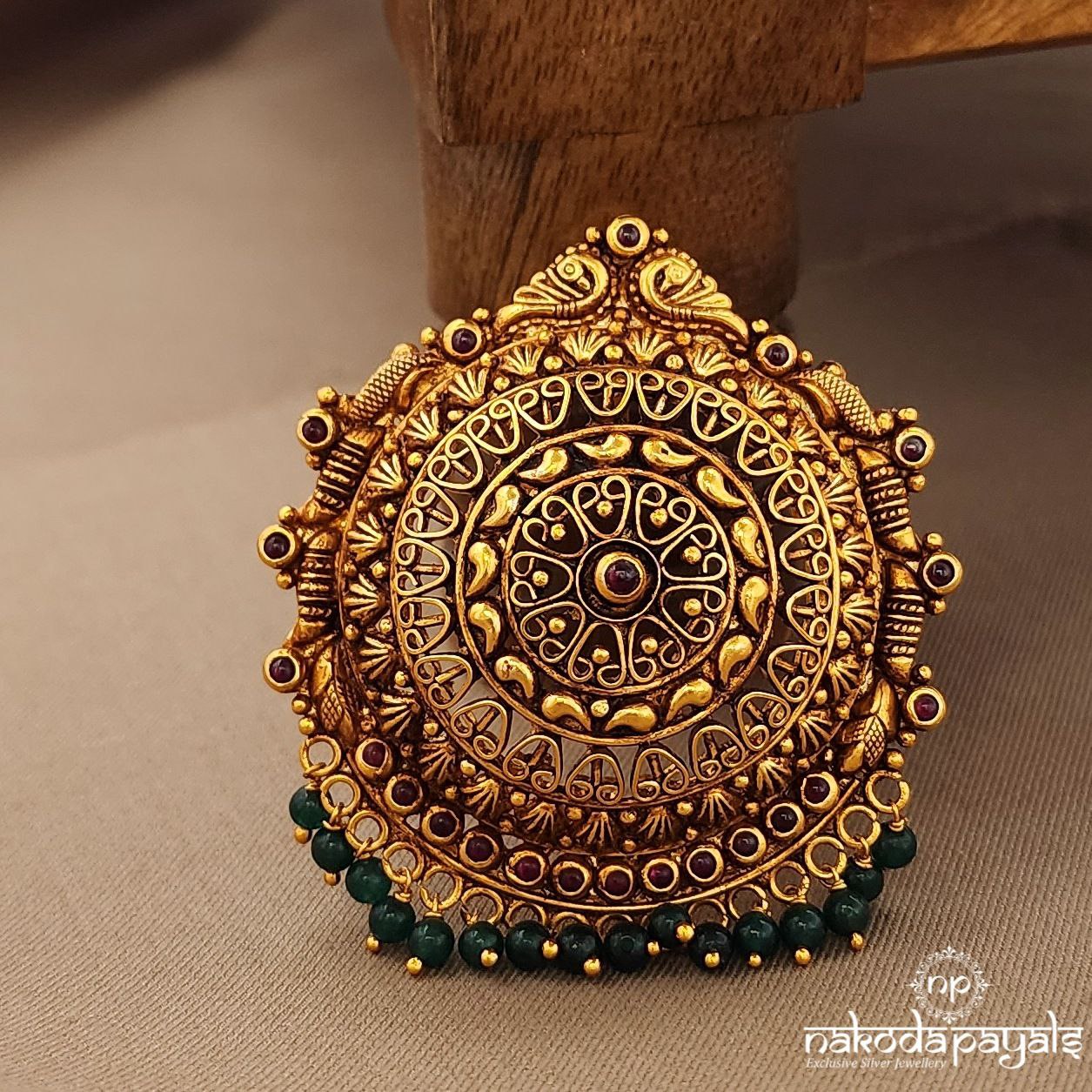 Green Drop Circular Pendant (Gp2068)