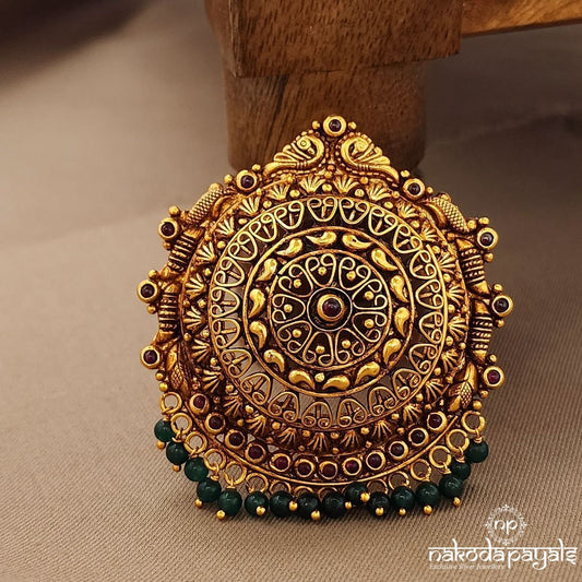 Green Drop Circular Pendant (Gp2068)