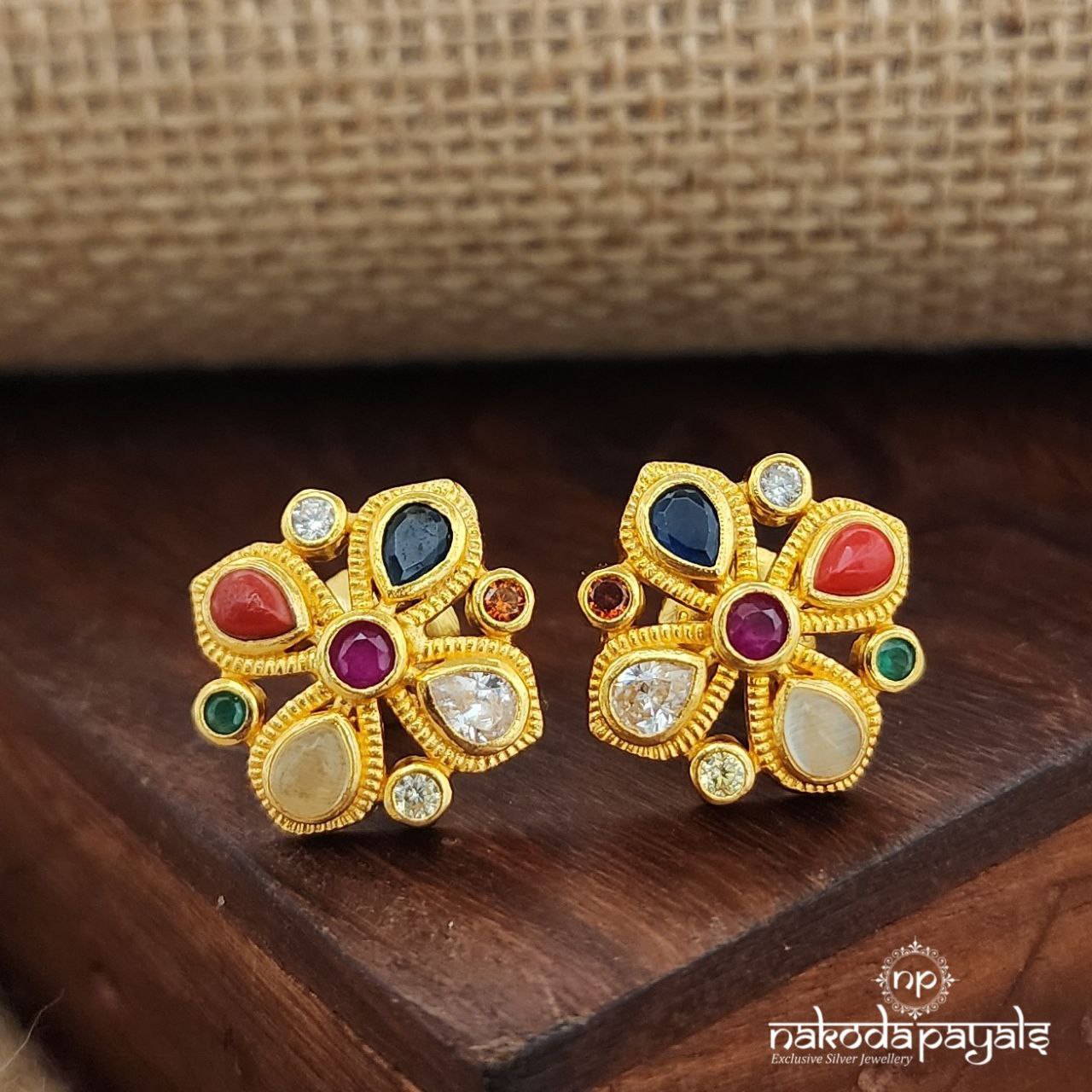 Glorious Navaratna Studs (Ge9353)