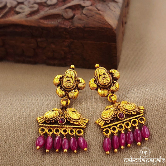 Pink Drops  Earrings (Ge10207)