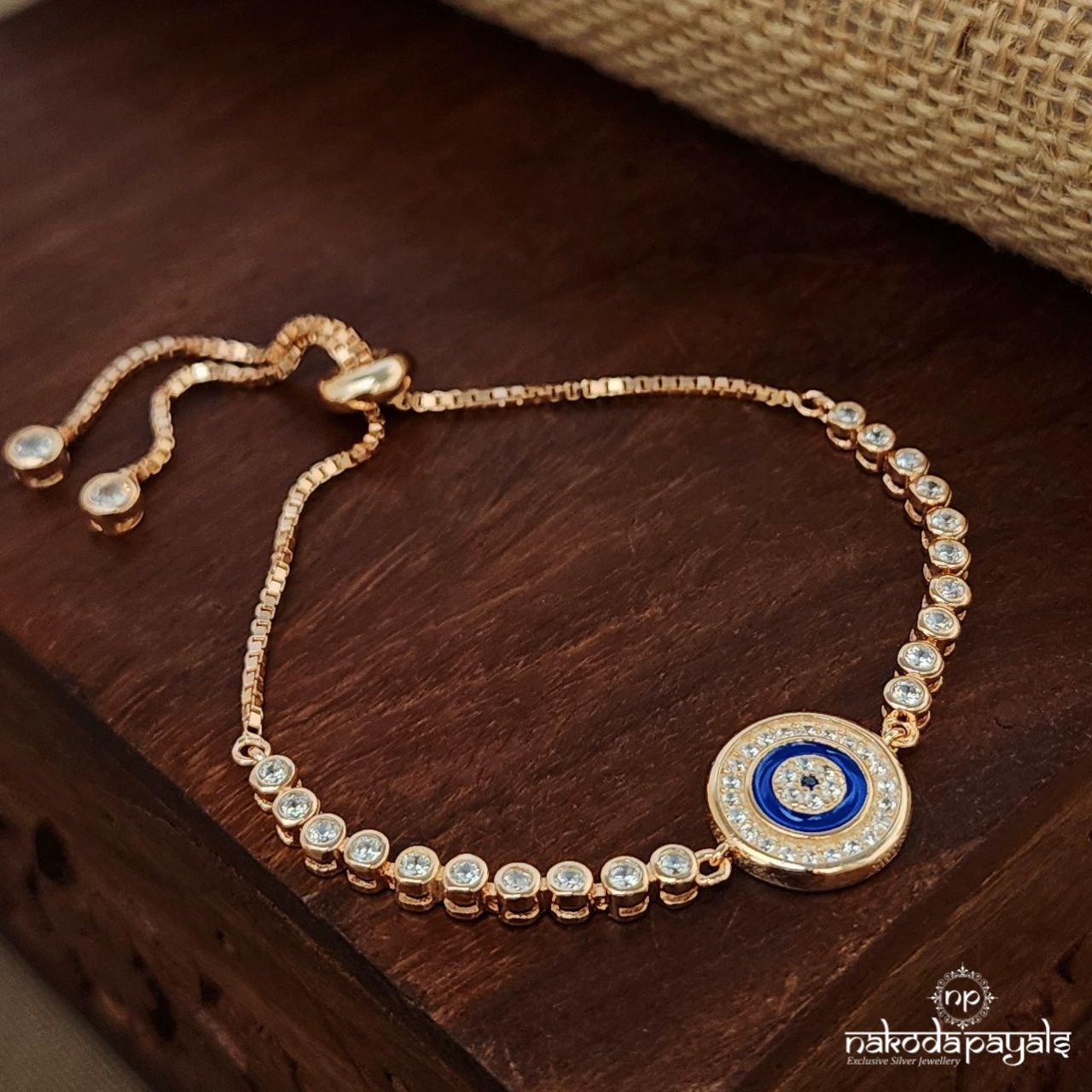 Rose Gold CZ  Adjustable Bracelet (St3721)