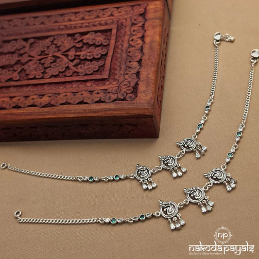 Trio Peacock Anklets(A6922)