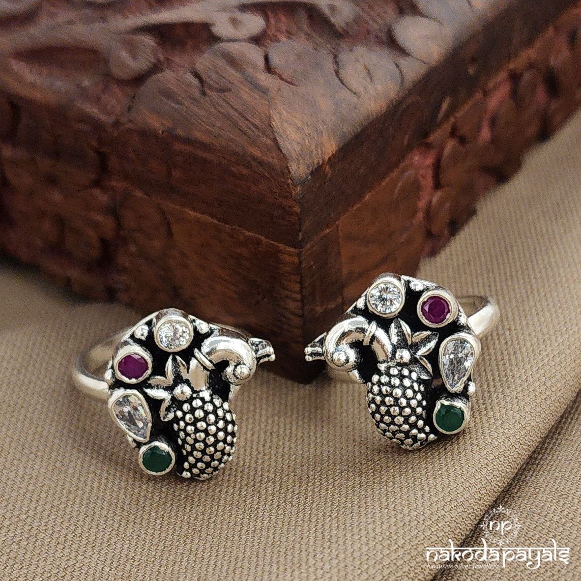 MultiColor Peacock Toerings (T4775)