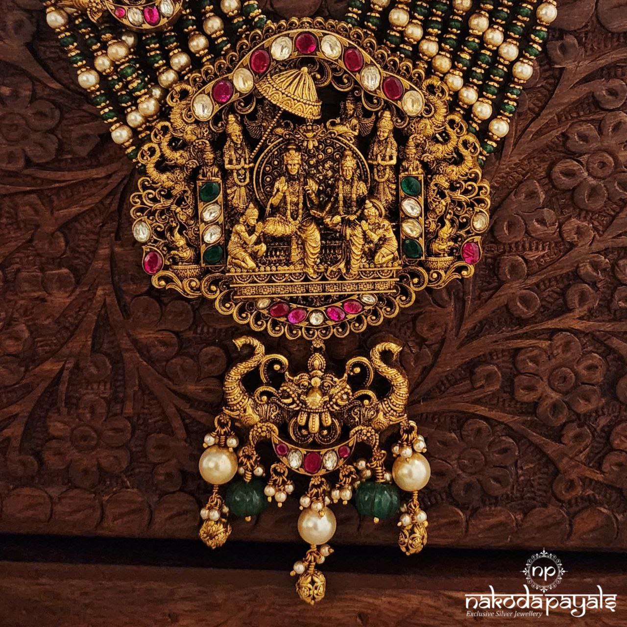 Shiva Parvati Kundan Neckpiece (Gn8629)